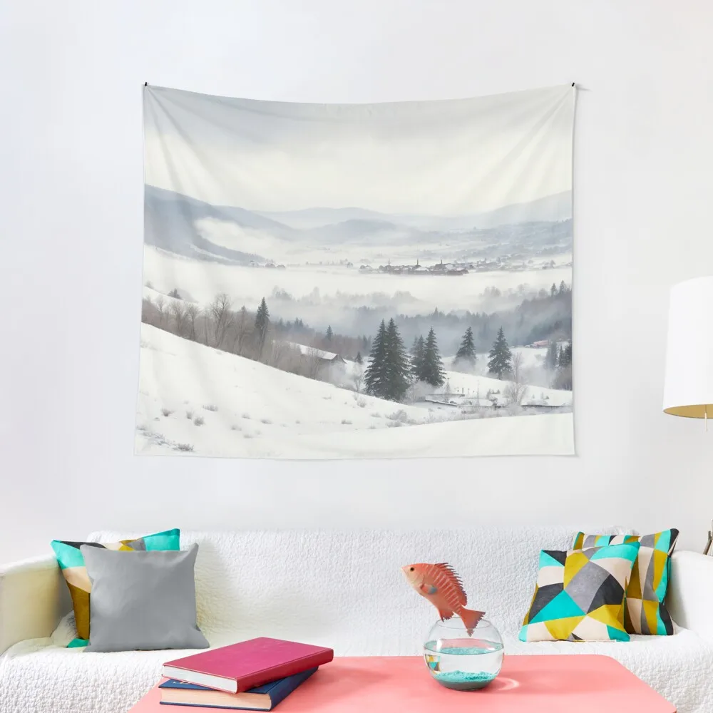 

Winter Landscape Tapestry Mushroom Room Decorator Tapestry