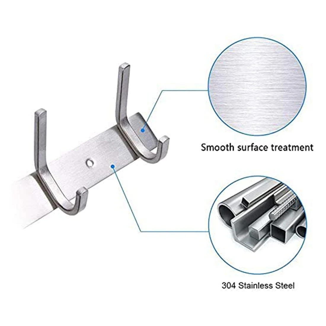 

A76K 2 шт. вешалки для одежды для стены - крючки для одежды из нержавеющей стали - сверхмощные крючки для одежды настенные - настенные вешалки Настенные крючки