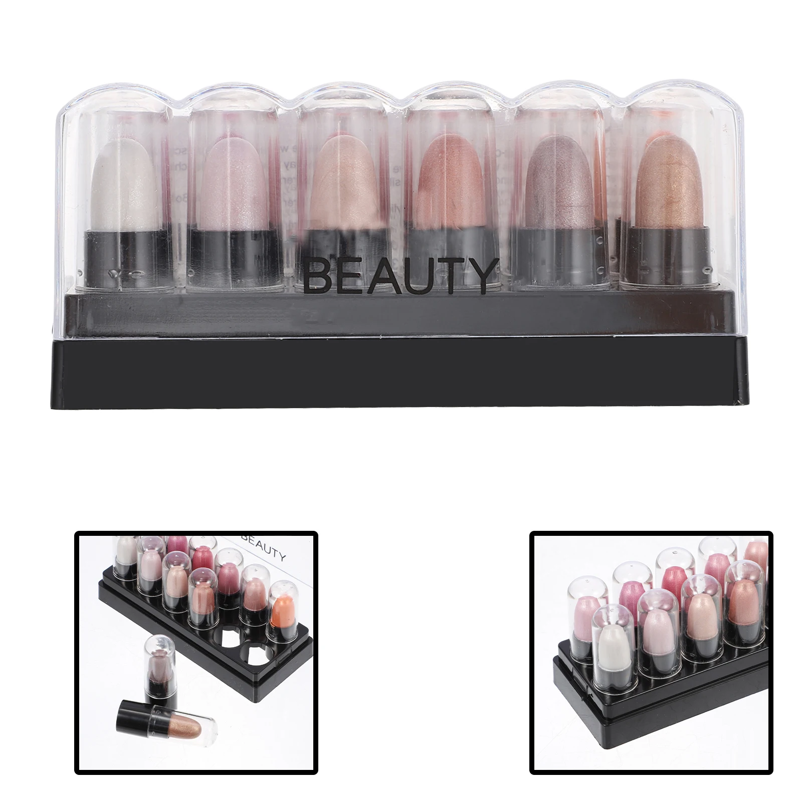 1箱のカラフルなアイシャドウスティック、よくできたマイルドなフォーミュラ、汚れ防止、長時間持続、見事なアイルック作成メイクアップ