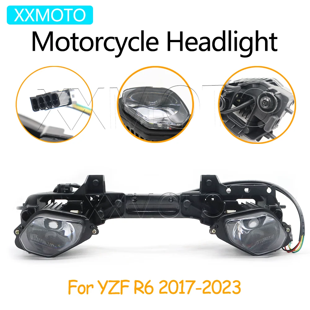 

For Yamaha YZFR6 YZF R6 YZF-R6 2017 2018 2019 2020 2021 2022 2023 Motorcycle Front Headlight Assembly LED Lamp R6 Accessories