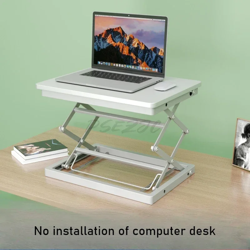 Standing Computer Lifting Table Laptop Computer Workbench No Need To Install Foldable 4-gear Lifting Comfortable To Use