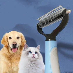Dog Brush Double-Sided Hair Removal Comb And Hair Removal Tool Used To Remove Mats And Tangles The Best Pet Grooming Brush
