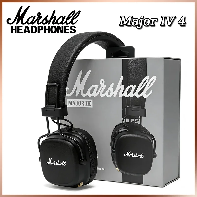 

Беспроводные Bluetooth-наушники Marshall Major IV 4, складные, с глубокими басами, для спорта и игр, накладные, с микрофоном