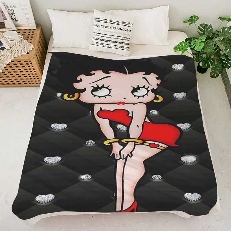 Custom Anime Blanket Sofa Winter Fluffy Blankets S-Bettys Microfiber Bedding King Size Blanket Double Bed Blankets Warm Knee Nap