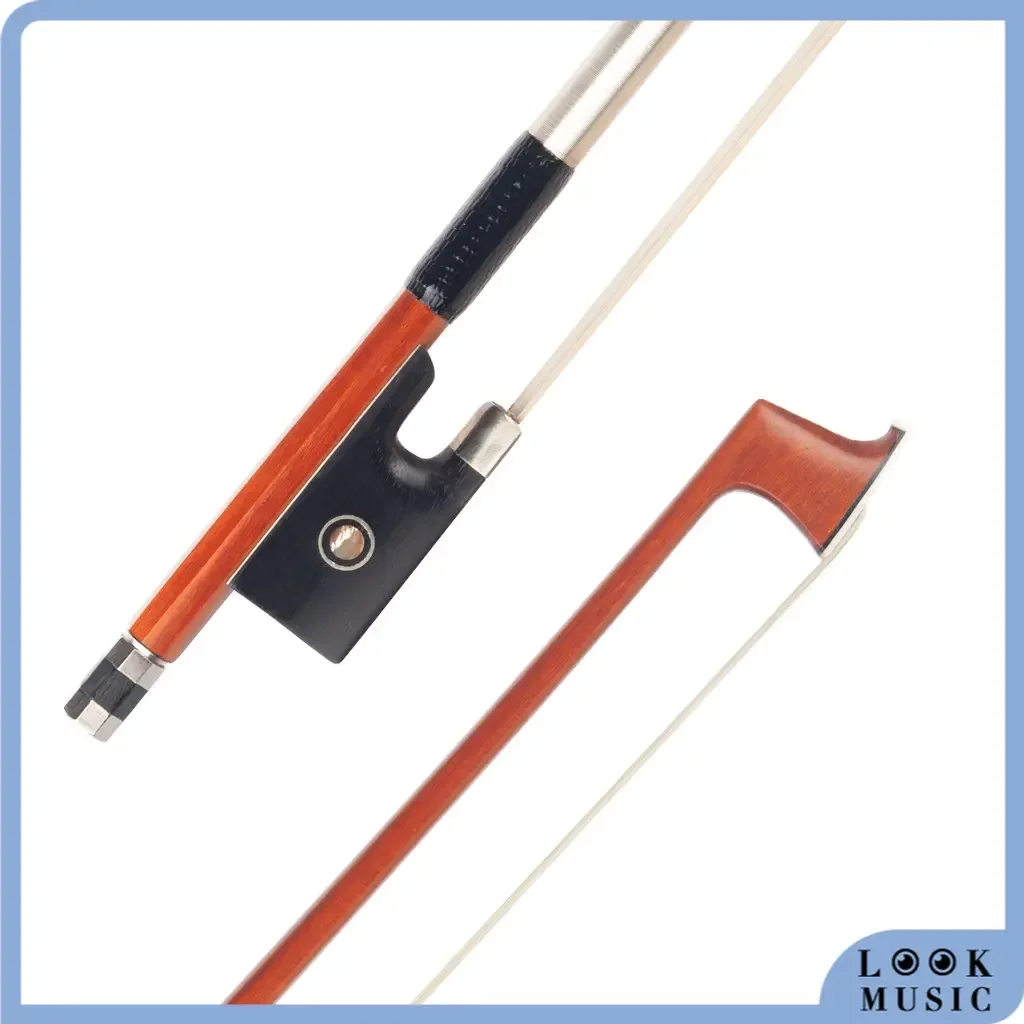 LOOK High Grade Pernambuco 4/4 Violin Bow W/ AAA Grade Mongolia Horsehair Lizard Skin Grip Ebony Frog Master Level