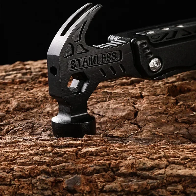 

Multi-functional Outdoor Claw Hammer Vehicle Safety Folding Broken Window Escape Hammer Woodworking Hammer Camping Tool