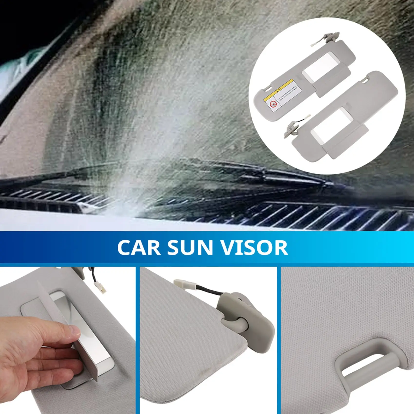 

Authentic Left & Right Car Sun Visor Vanity Mirr For Tesla Model 3 Interior 1088738-41-I 1088740-31-I