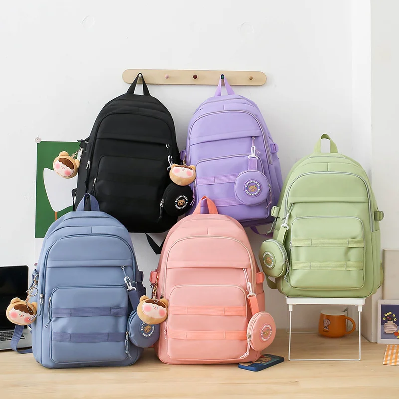 Bolsas escolares bonitas estilo coreano para meninas, mochila elementar, grande capacidade, bolsa de estudante, bolsa de lápis, menina