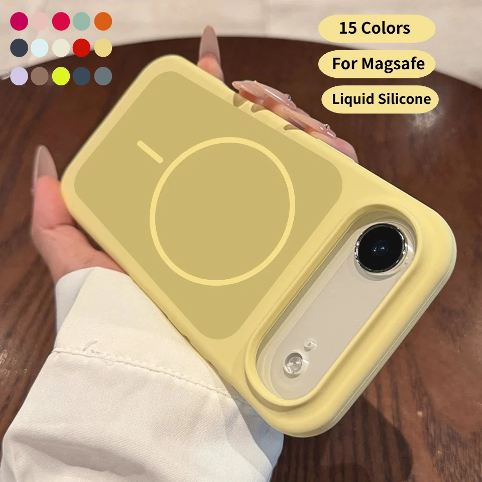 Offizielle Magnetische Kabellose Ladehülle für Apple iPhone 17 16 15 14 13 Pro Max Plus Air für MagSafe Flüssigsilikon-Schutzhülle