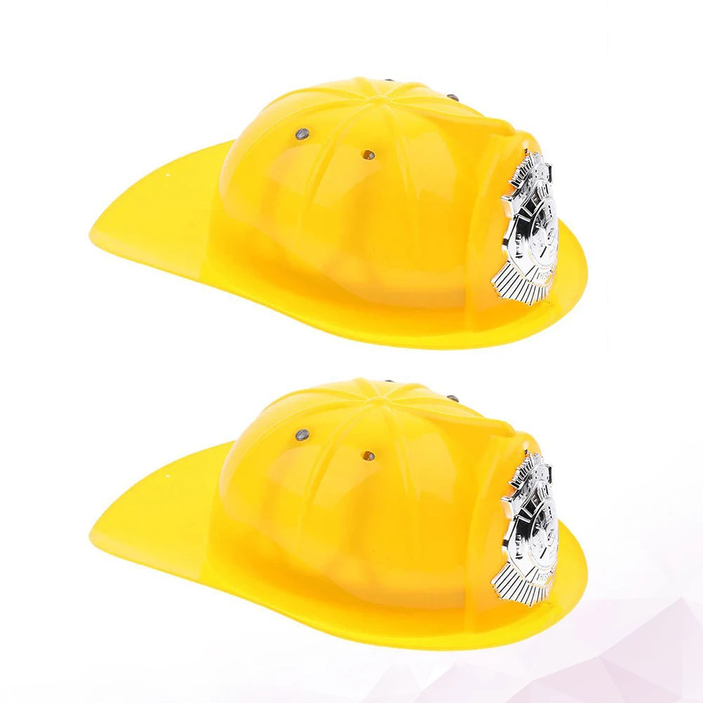 

2pc Fire Safety For Kids Cosplay Safety Role Play Educational Gift Simulated Fireman Hat Light Comfortable Party