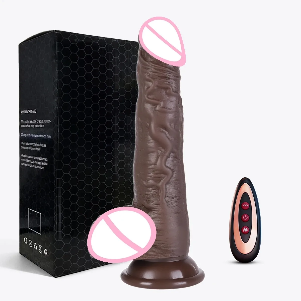Realistic Dildo Vibrator with Suction Cup Adult Sex Toy Dick for Men Woman Remote Control Multiple Vibration Thrusting Modes 18+
