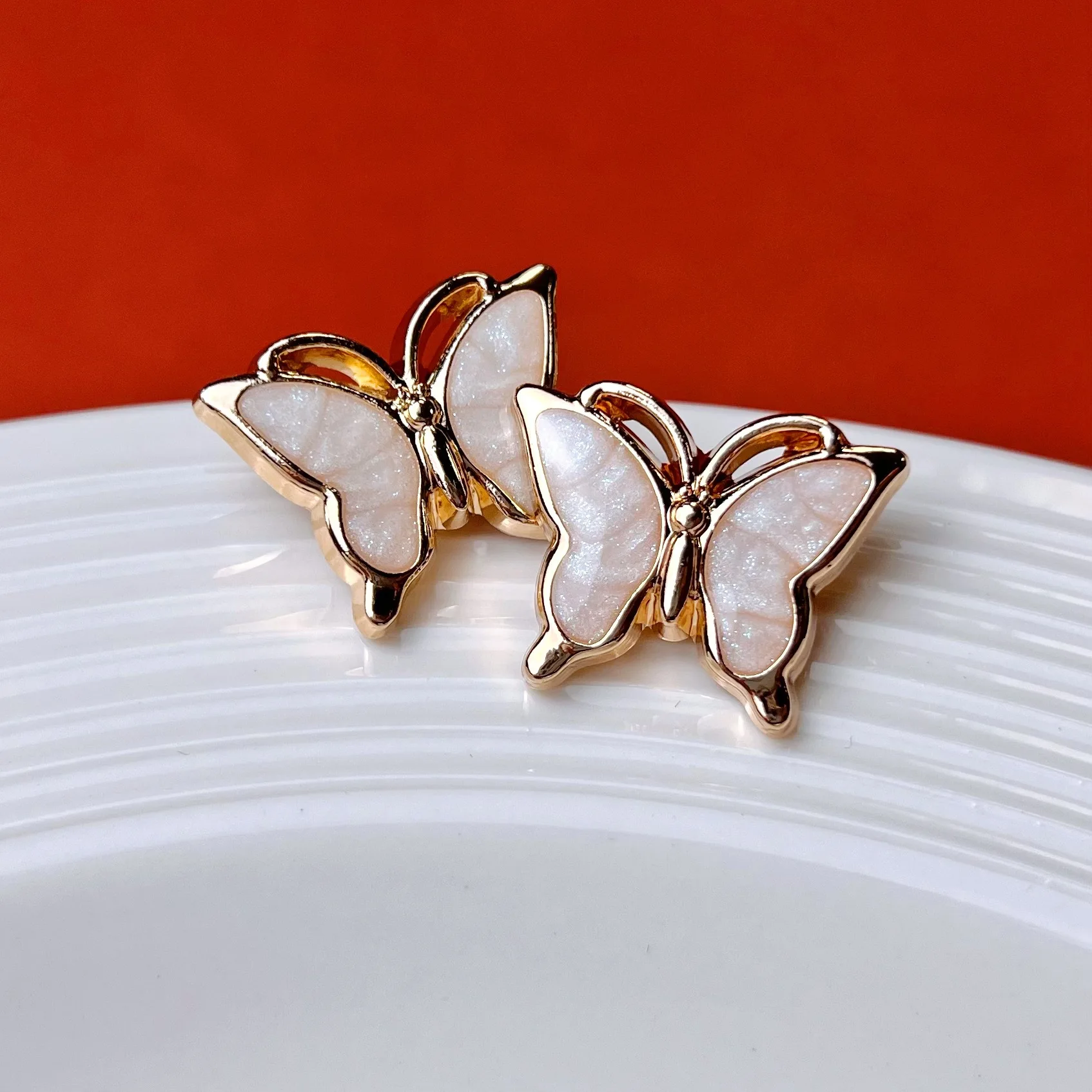 10pcs Fashion Butterfly Metal Button Sewing Clothing Leather Bag DIY Craft Sweater High-Grade
