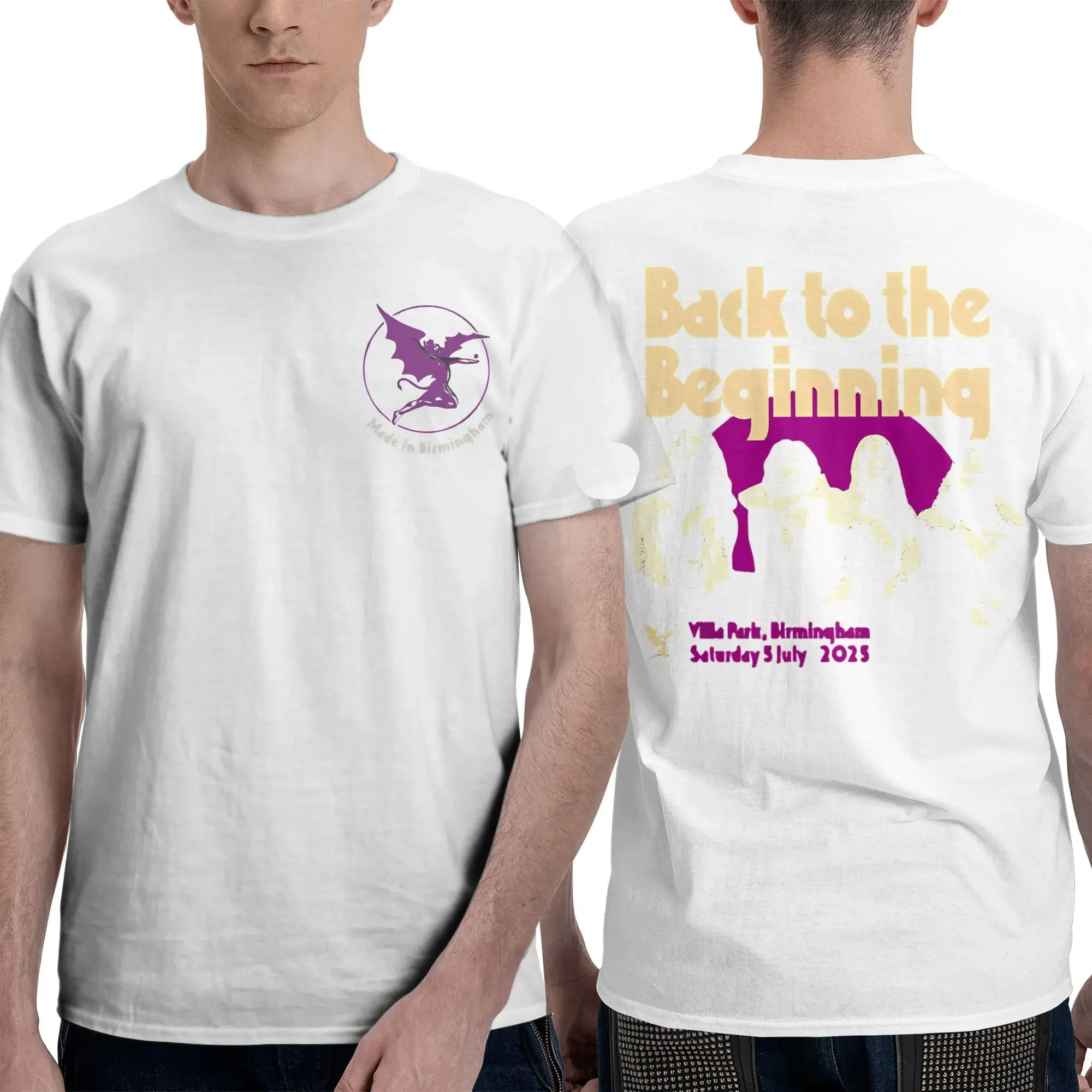 السبت الأسود العودة إلى بداية روك باند 2025 الرجال النساء تي شيرت ميرش مضحك تيز تي شيرت 100% القطن ملابس الكبار