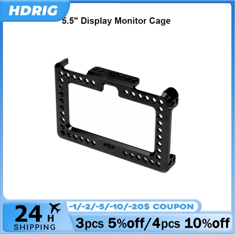 HDRIG Monitor Cage FeelWorld F6 Plus 5.5 inch On-camera Monitor Cage Protective Bracket Form-fitting Exclusive Use