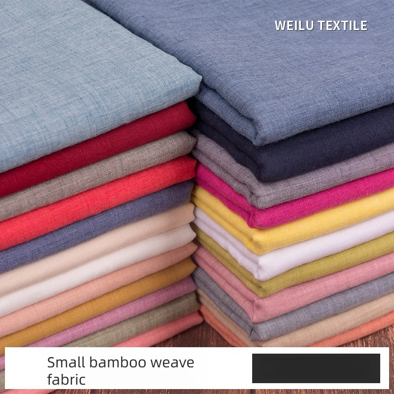 Light and Thin Polyester-cotton Small Bamboo Fabric Spring and Summer Shirts, Mosquito-proof Pants Hanfu Tai Chi Clothing Fabric