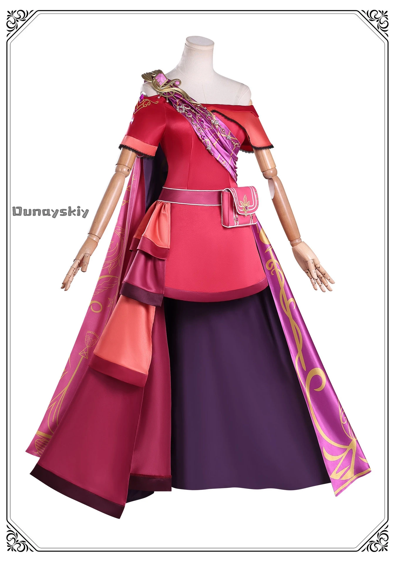 Yumekiri@aBc Zina Anime Cosplay Costume Female Adult Red Lady Dress Full Set Princess Transformation and Magic Styles Woman view 4