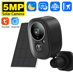 5MP Smart Life Solar Wifi IP Camera Outdoor Waterproof Tuya Wireless CCTV IP Camera Battery Powered Security Surveillance Camera