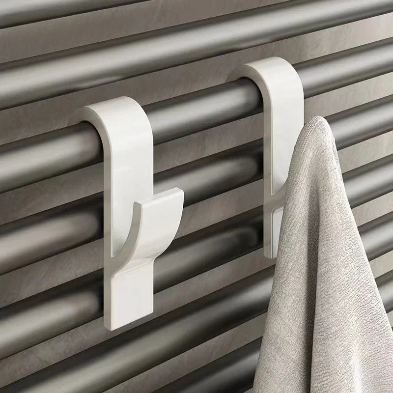 6er-Set Badezimmer-Duschhandtuchhalter, beheizte Heizkörperhaken, Clips, Aufbewahrungsregale, Kleider- und Schalhaken