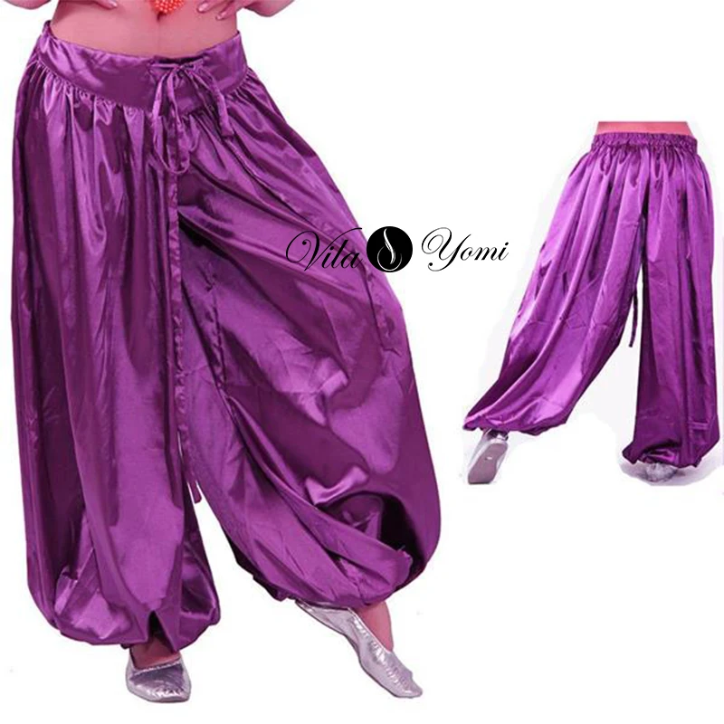 Halloween Bauchtanz Tribal Haremshose Bauchtanzhose Ägyptische Laternenhose für Weihnachten Lose Hose Verschiedene Farben – Detail 9