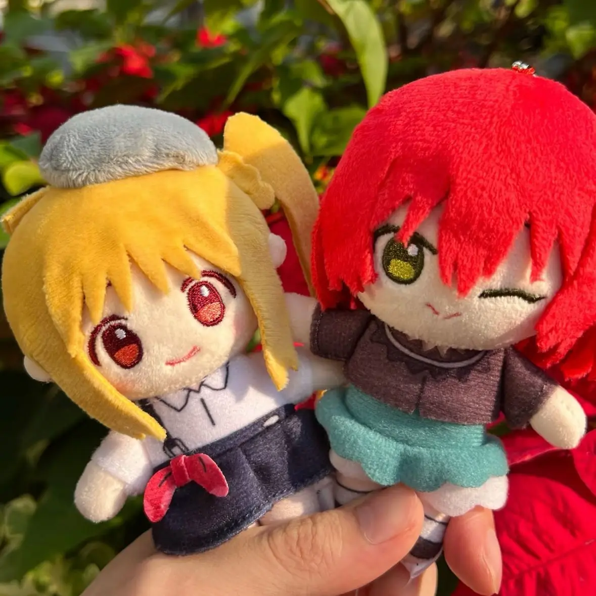

10cm Bocchi the Rock Plush Doll Keychain Ijichi NijiKa Kati Ikuyo Keyring Cosplay Plush Stuffed Doll Body Cartoon Props Gift