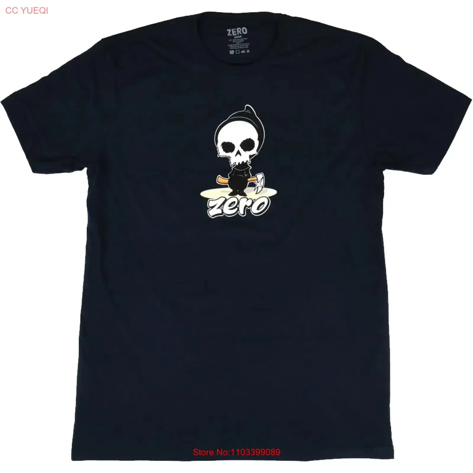 Zero Skateboards Lil Reaper T-shirt pour homme, taille moyenne, vintage, avec motif graphique, pour un usage quotidien, mode unisexe, polyvalent, décontracté