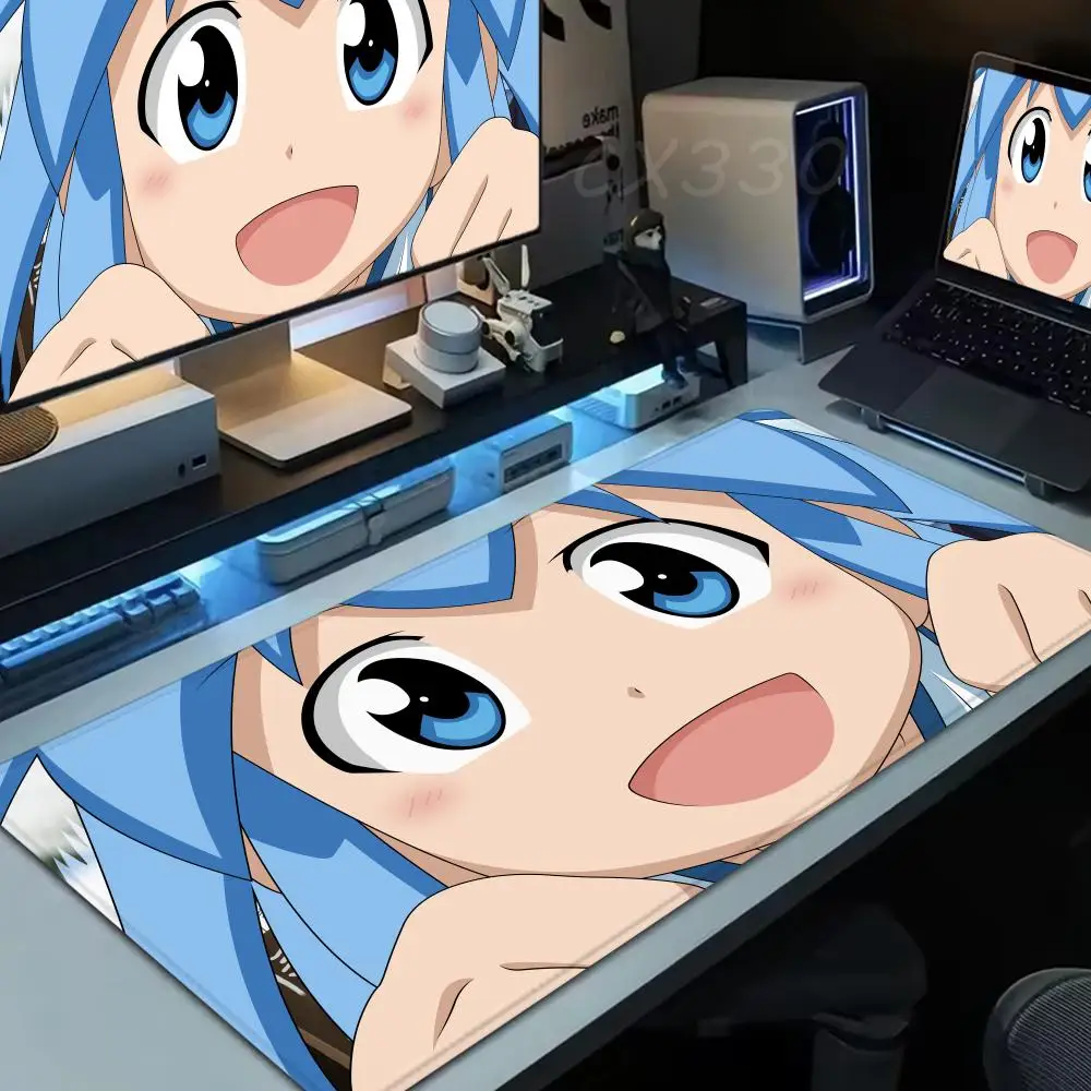 

Ika Musume The invader comes from the bottom of the sea Mouse Pad Large Computer Mousepad XXL Non-slip Rubber Keyboard Deskmat