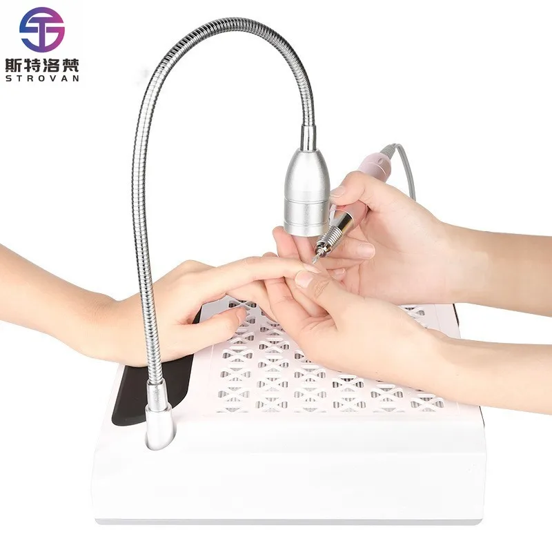 

STLF LZS 2025 New Nail Drill With Dust Collector for Nail Salon Use 80W 3 in 1 Portable Manicure Table With Dust Collector
