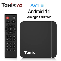 Original Tanix W2 Android 11 TV Box Amlogic S905W2 2G/16G AV1 BT TV BOX Dual Wifi 4G&5G 4K HD Set Top Box 4G/64G Media Player