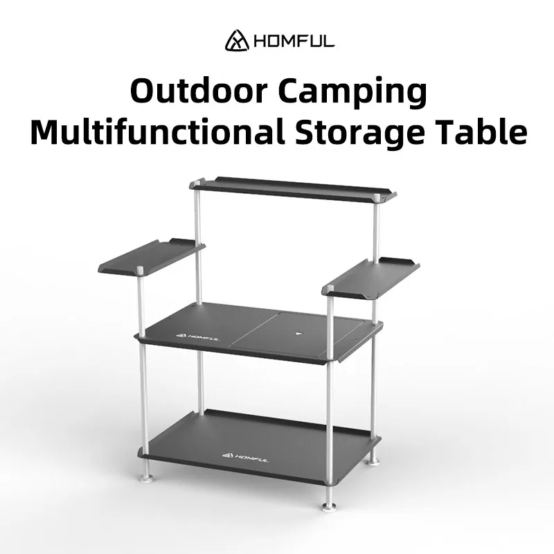 Haofeng Multifunctional Placement Storage Table Large Capacity Detachable IGT Storage Table Outdoor Camping Home Storage