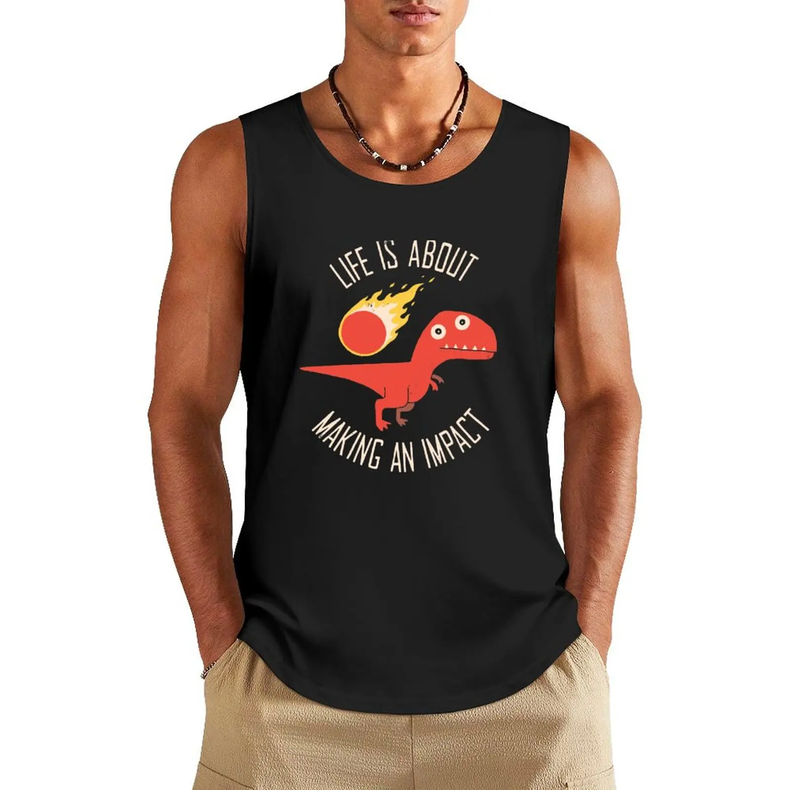 Making An Impact Tank Top Men's fitness t-shirt tops T-shirt Men's gym