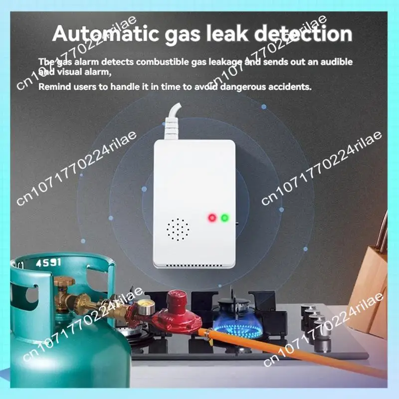Detector de fugas de Gas A17Z, advertencia de fugas de propano y metano Combustible, enchufe europeo, Sensor de alarma de Gas Combustible para seguridad del hogar