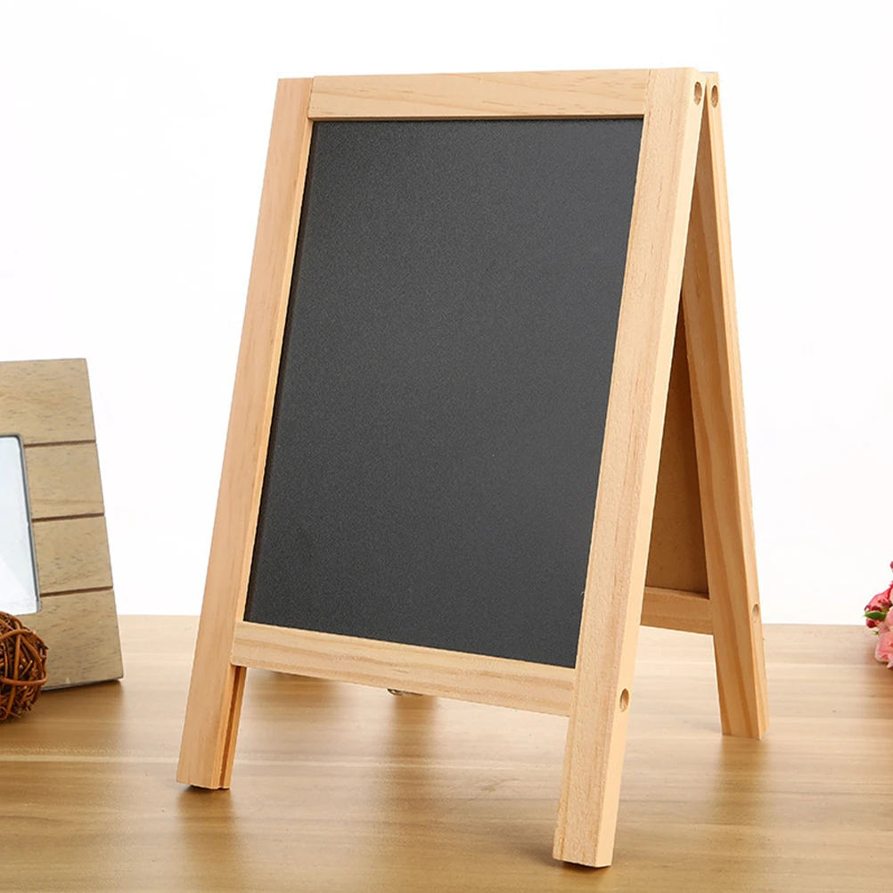 

2 Pcs Whiteboard Rewritable Small Blackboard Chalkboard Solid Wood Lovely for Dry Erase Erasable Student