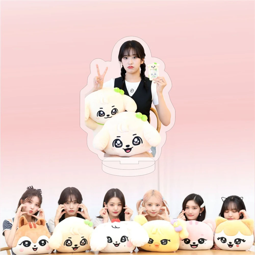 KPOP IVE acrilico Double-Sided Standing Figure WONYOUNG REI sophie YUJIN MINIVE Cartoon Standing Sign decorazione del Desktop fan regalo