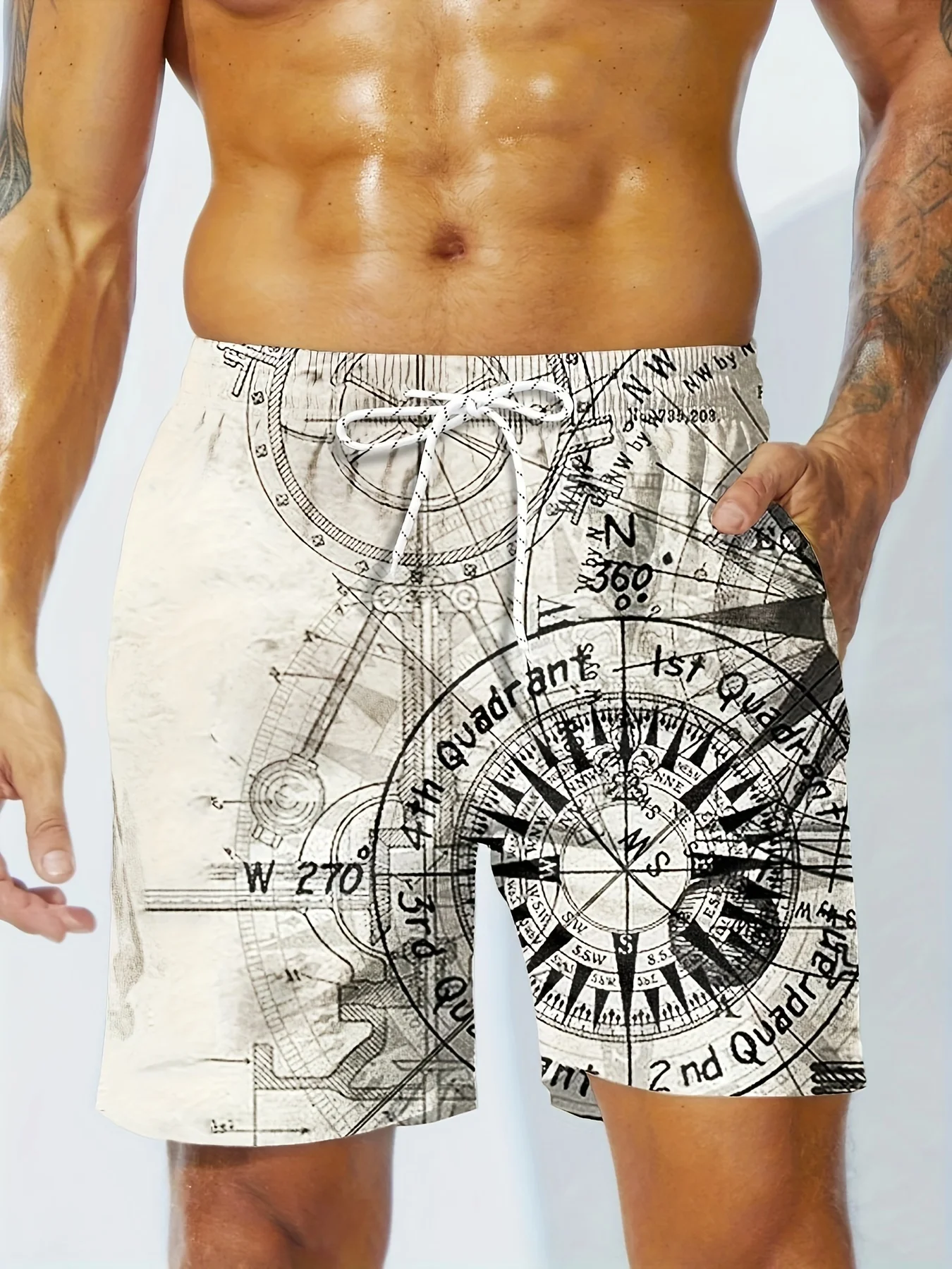 

2026 Summer new men's shorts Breathable lightweight casual and fashionable 3D printed street men's pants
