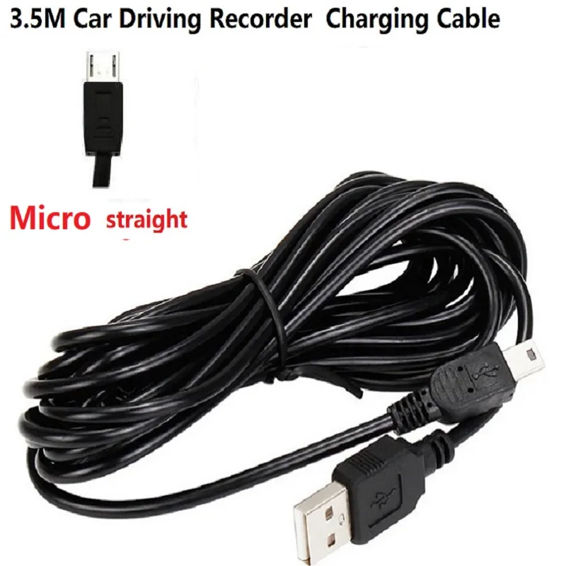 3.5M Micro auto dash cam oplaadkabel Mini TYPE-C GPS Navigator Overdracht Stekker kabel Auto Micro Mini Opladen netsnoer