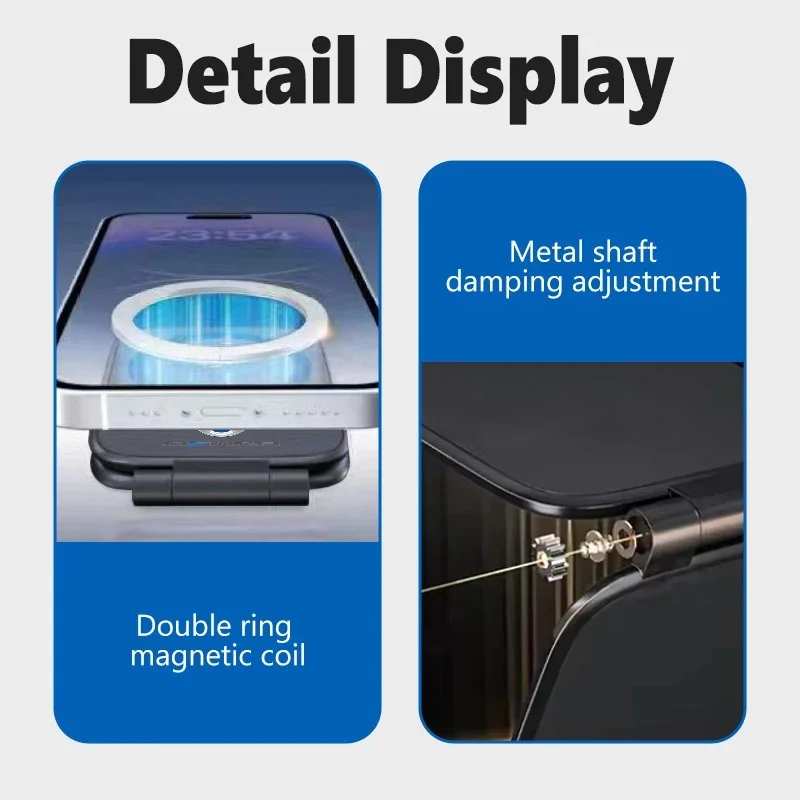 For Denza Car Magnetic Mobile Phone Holder Adjustable Foldable Anti-shake Vehicle Navigation Phone Stand X N7 N8 D9 MPV EV DM-i