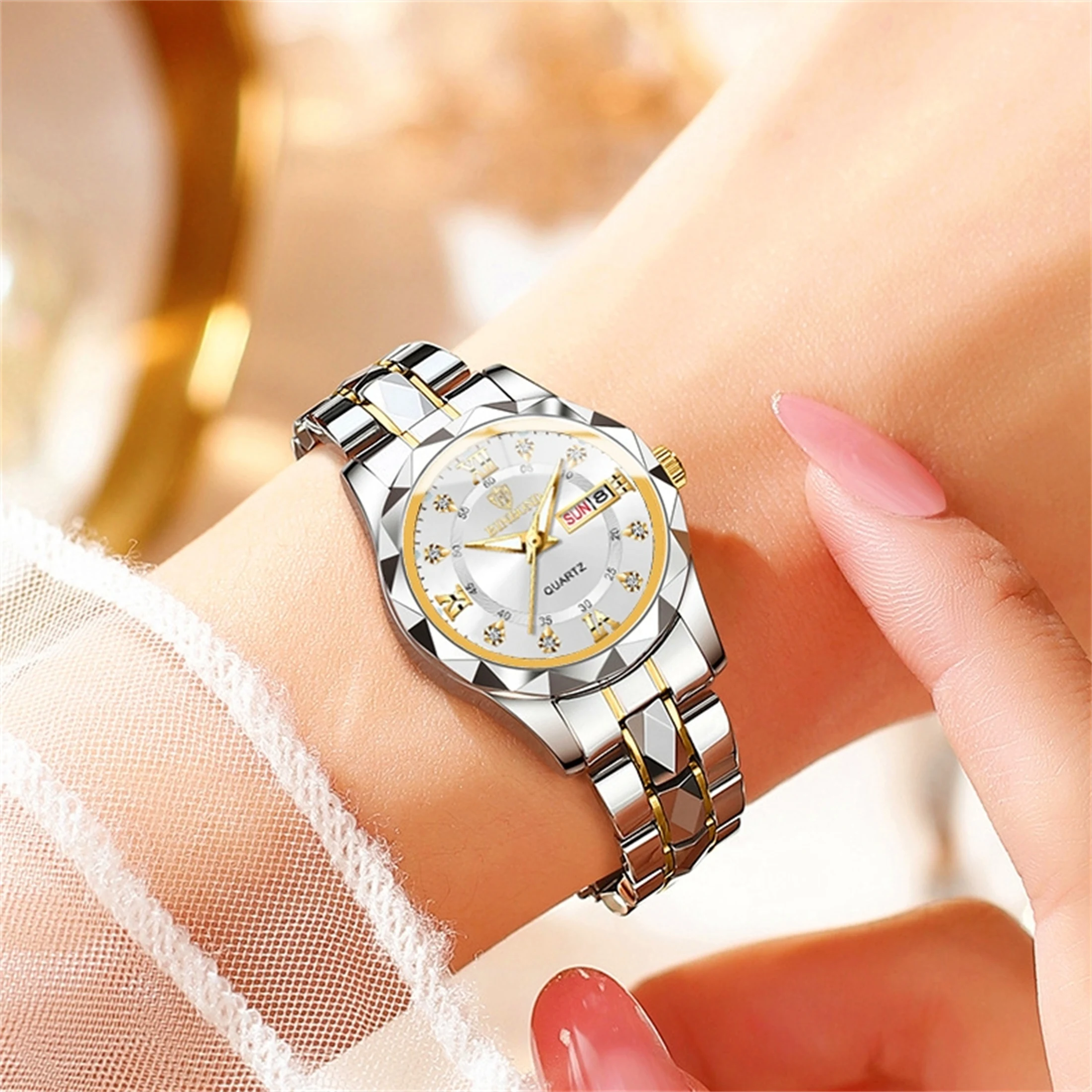 Hannah Martin Black Fashion Lady Watch Japan Quartz Women Clock Casual Stainless steel Wrist Watches Waterproof Authentic Brand