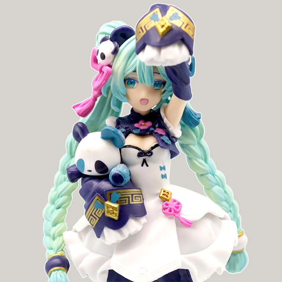 Oryginalna figurka kolekcjonerska Vocaloid Hatsune Miku, 22 cm, anime, kawaii, model lalki, zabawka kolekcjonerska - dostępna od ręki.