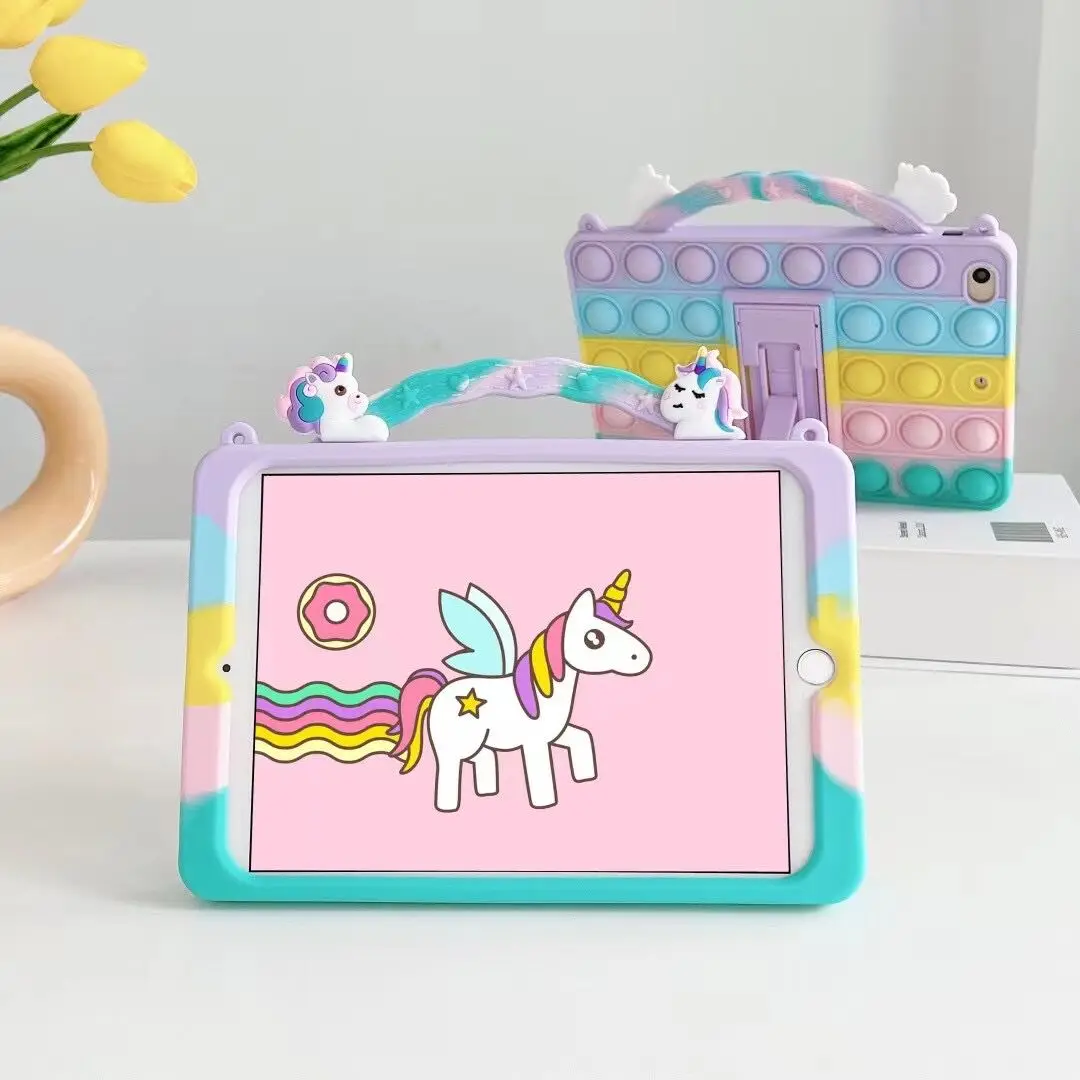 Cartoon Unicorn Kids Case for Samsung Galaxy Tab A7 10.4 T500 A 10.1 T510 T290 A8 10.5 Silicone Cover Tab S6 Lite P610 T220 Case