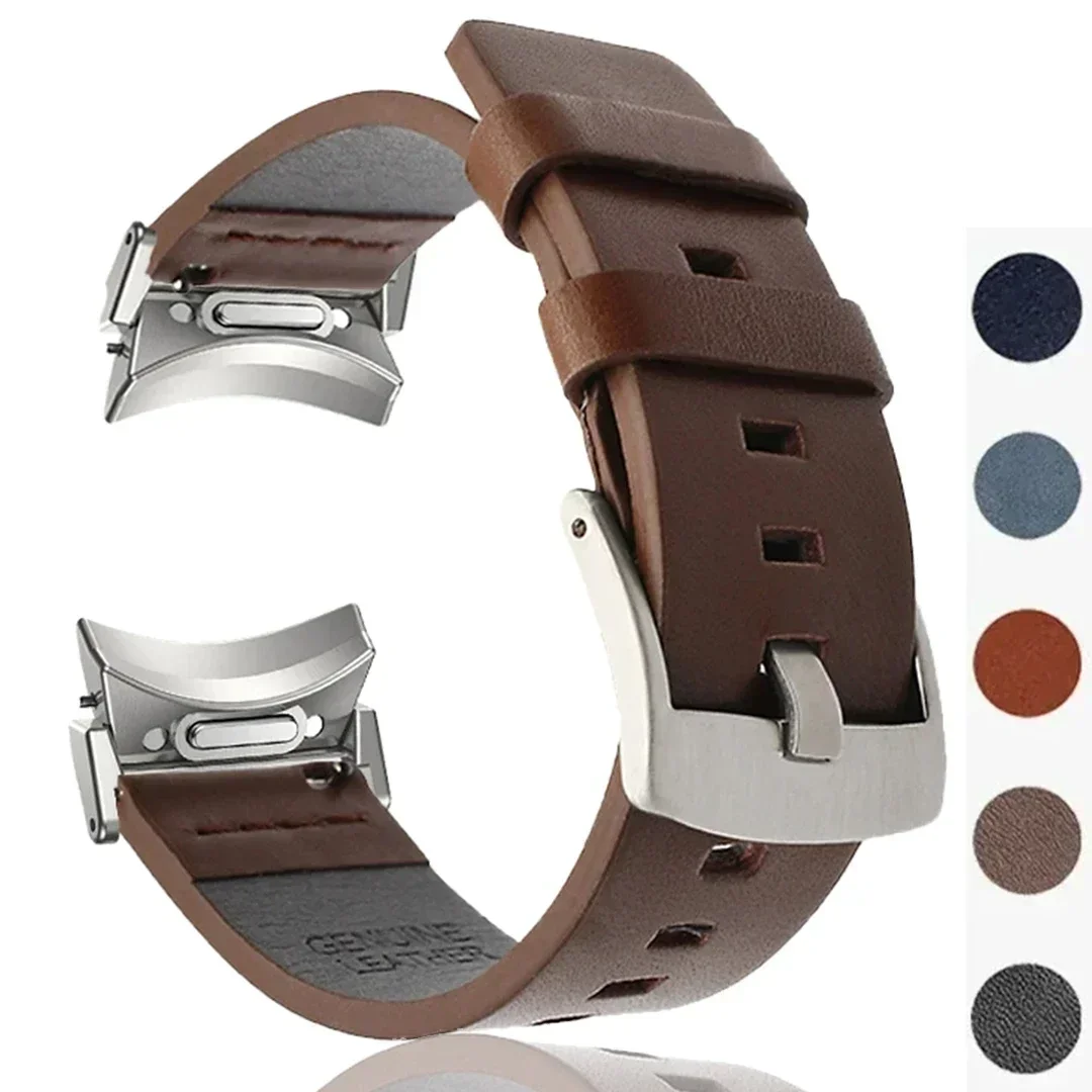 No Gaps Leather Band for Samsuang Galaxy Watch7 6 5 4 40 44mm Quick fit Magnetic Buckle Strap for Galaxy Watch6 4classic 43 47mm