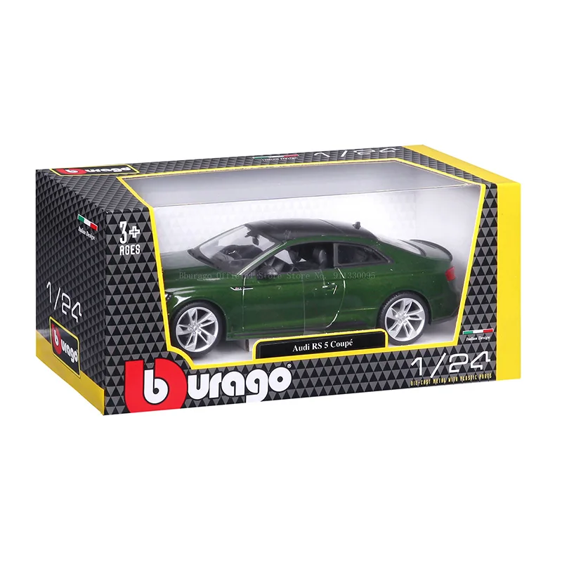 Bburago-Voiture de course Audi RS 5 Coupé, véhicule de luxe en alliage moulé sous pression, modèle de voiture arrière côtelée, collection de jouets, cadeau, 1:24