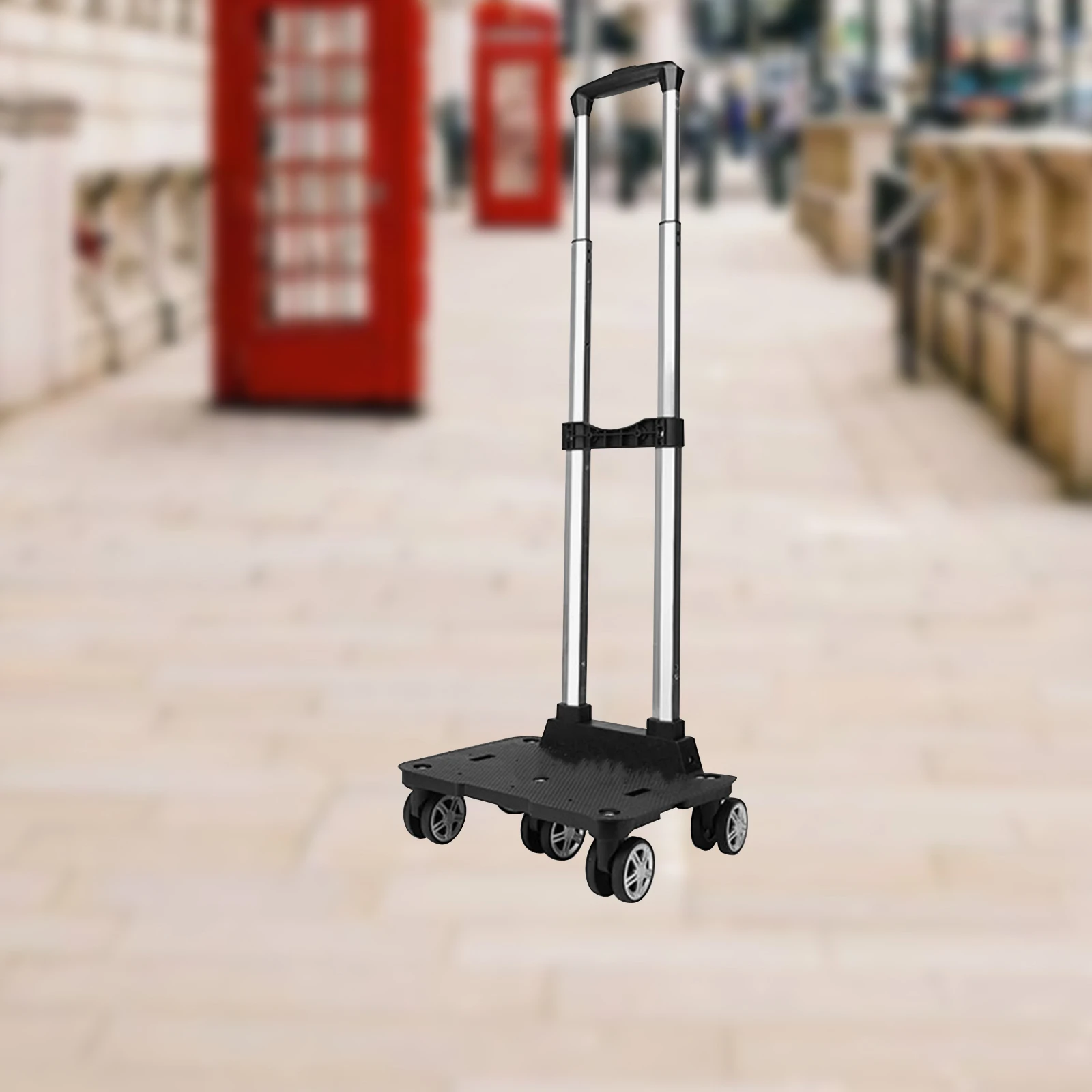 Luggage Cart Durable Shopping Trolley Thickened Folding Backpack Trolley for Shopping Moving Office Use School Travel Children