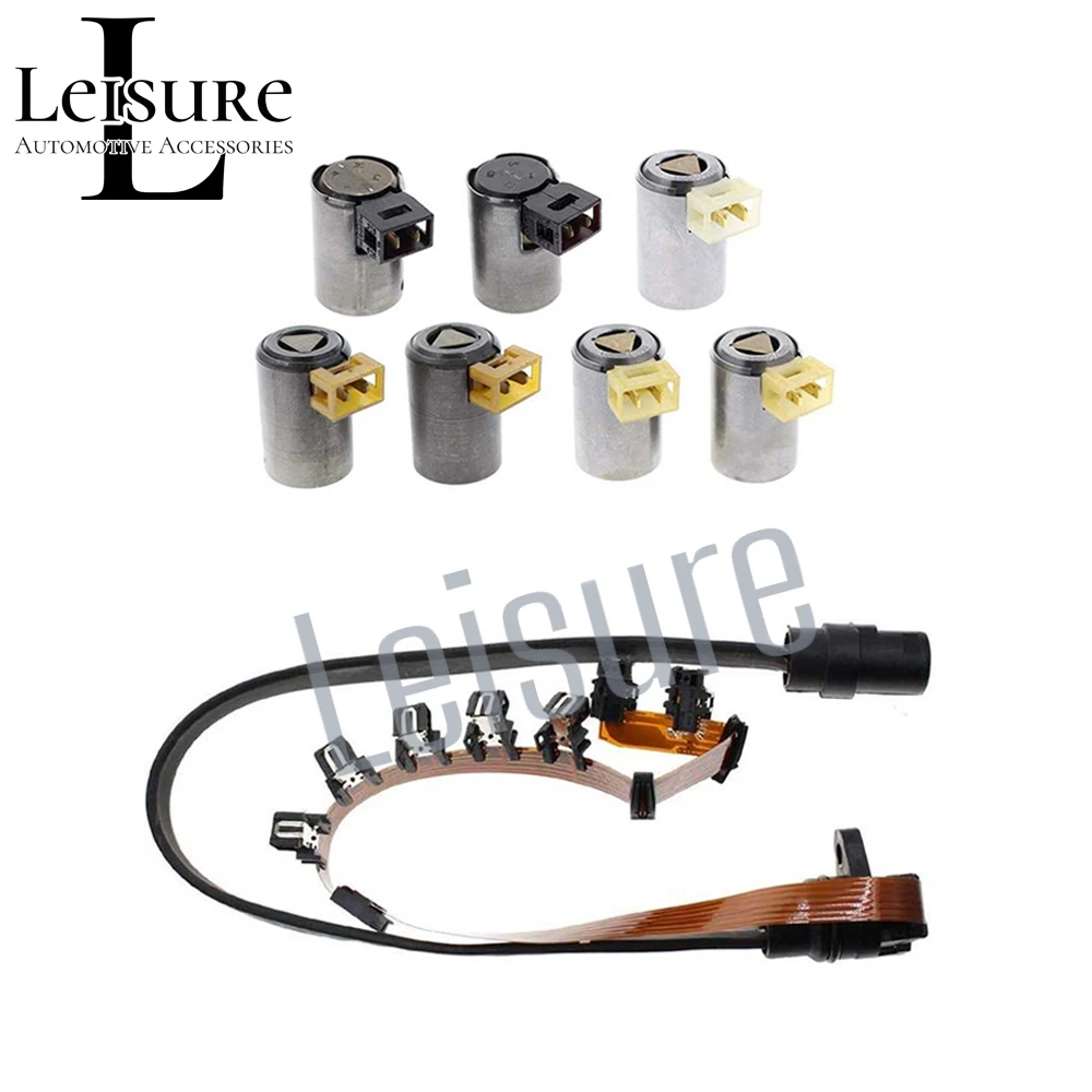 wiring harness 01M Transmission Shift TCC EPC Solenoids Kit 095927333 095927331A 7PCS For VW Beetle Bora Golf Passat