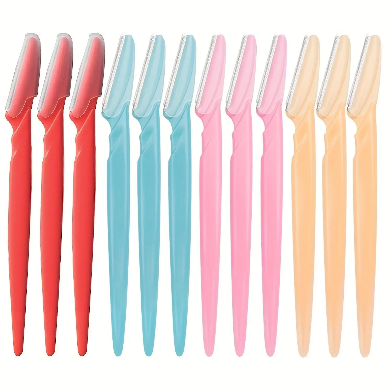 The New Eyebrow Trimmer Comes in Four Colors, a Facial Hair Removal Tool Suitable for Beginners, a Facial Eyebrow Razor, and a Peach Hair Removal Razor with Protective Cover