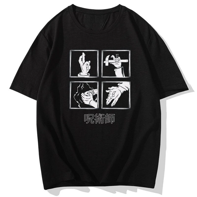 

Футболка Spell Return Battle с коротким рукавом Spellmaster Gesture с коротким рукавом в стиле аниме с пятью узлами, второе размерное периферийное устройство для мужчин