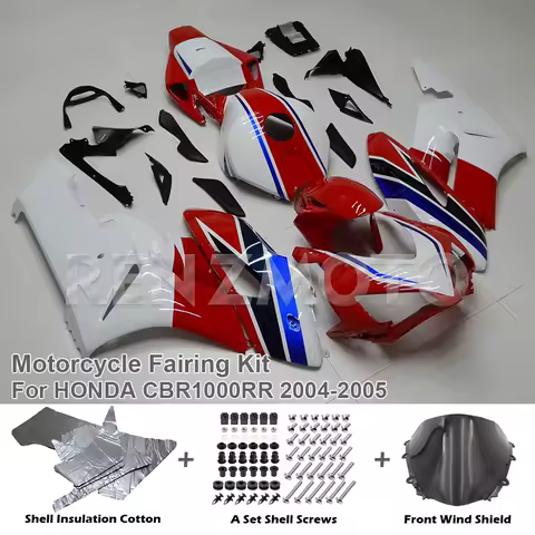 Motorcycle Fairing Kit for Honda CBR1000RR 2004 2005 Body CBR1000RR 04 05 Injection 1000RR Advanced Cover Black Red