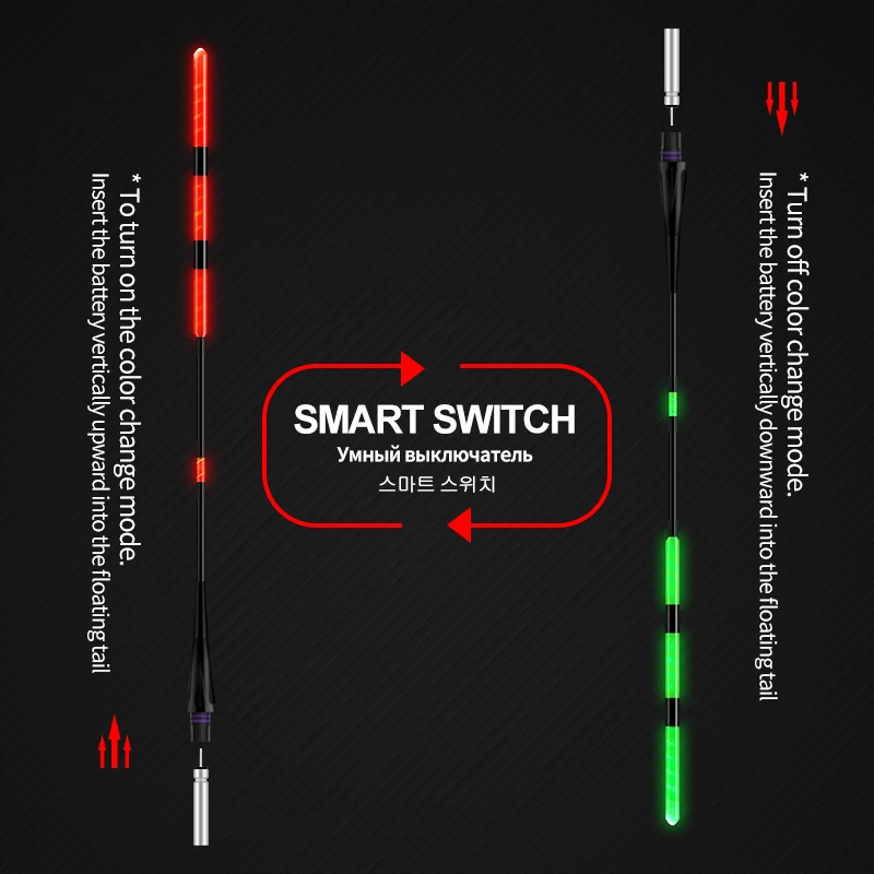 Flotador pesca luminoso recargable sensor gravedad boya nocturna - imagen 5