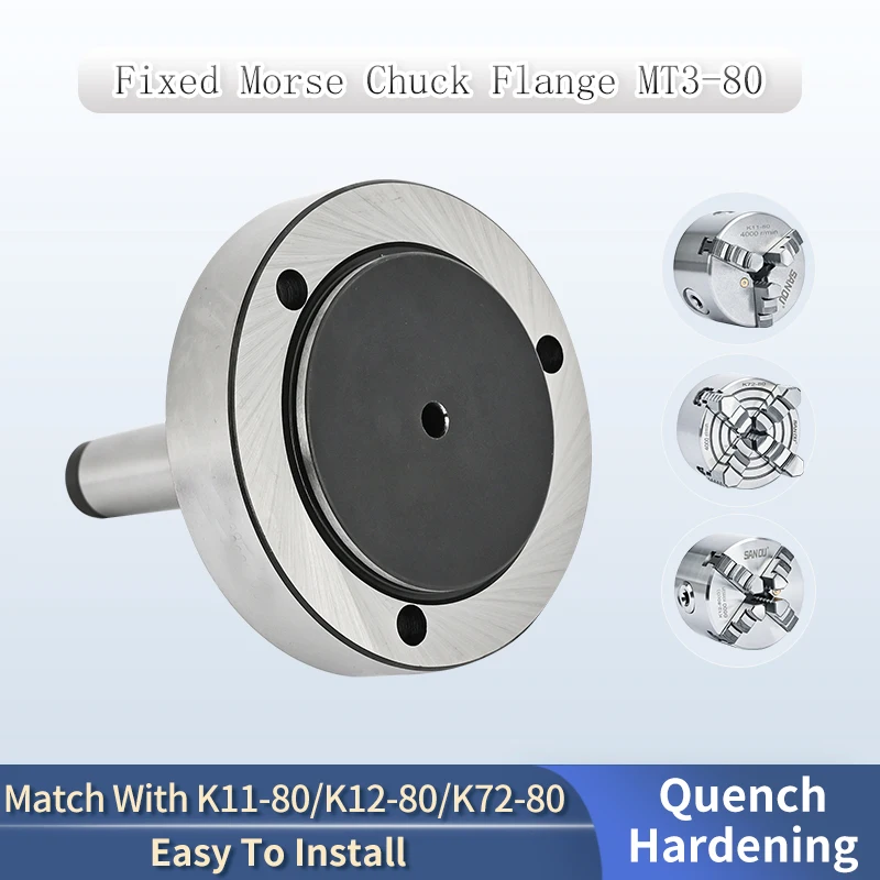 MT3-80 Chuck Adapter Morse Taper Flange 80mm Fix Type Adapter Lathe Chuck Flange For Lathe Chuck