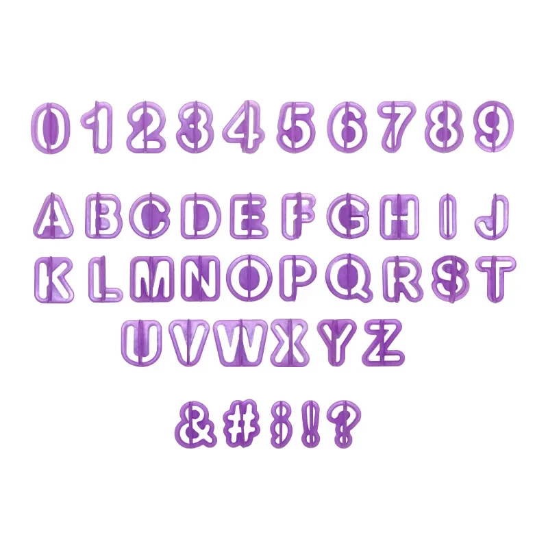 40pcs/set Alphabet Cake Molds Figure Plastic Letter Fondant Mold Icing Cookie Cutter Number Cake Mould Baking Decorating Tools