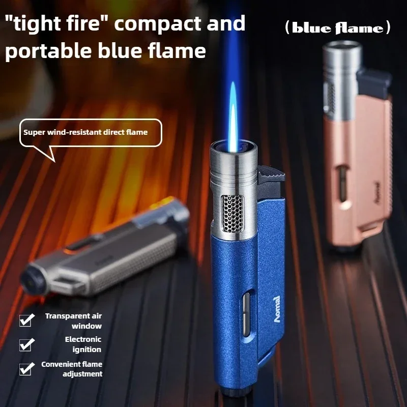 AOMAI новая супер большая пожарная зажигалка градиентная металлическая ветрозащитная струйная пламя сигар портативные многоразовые газовые зажигалки подарки для курения